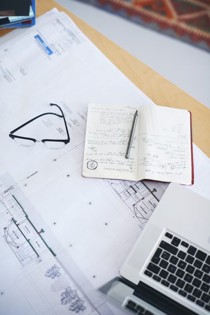 The workspace of an architect