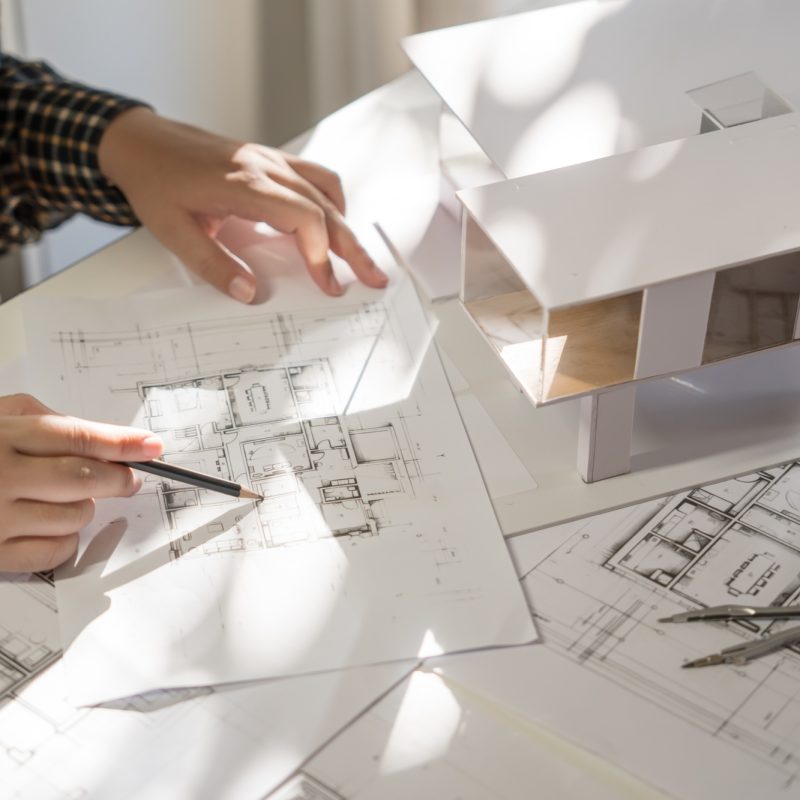 Architecture drawing on architectural Creative project business architecture